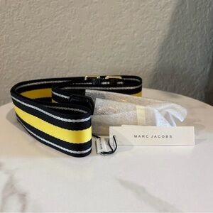 Marc Jacobs Yellow and Black Striped Hand Bag Strap NWT